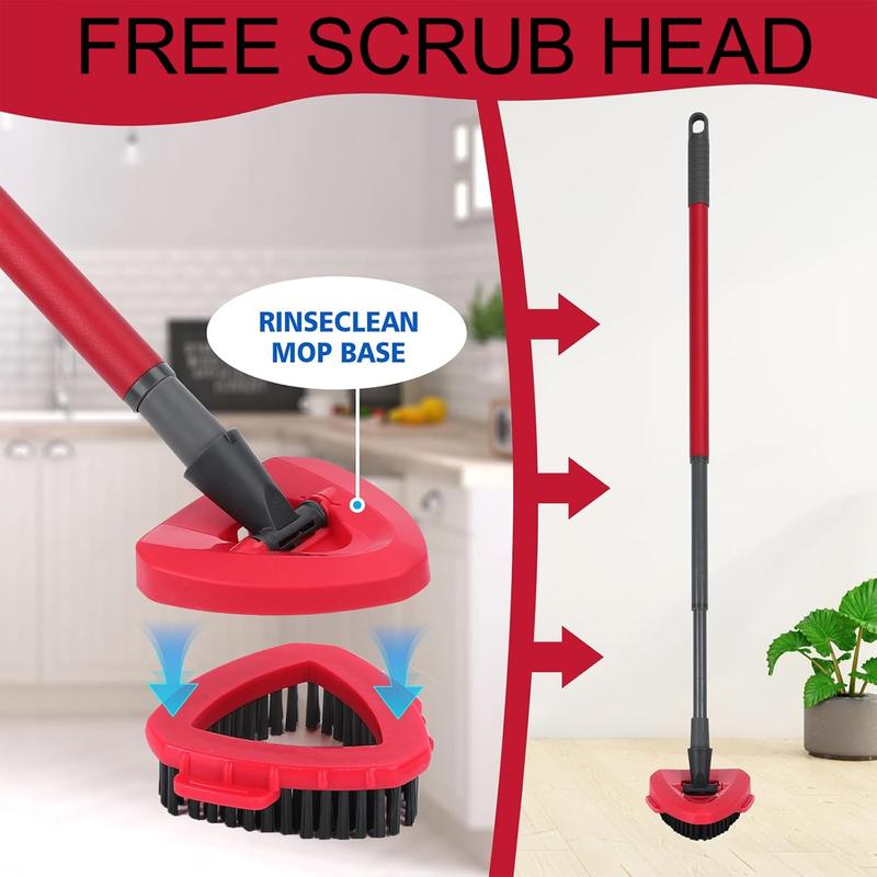 [LIMITED TIME] 3PC Mop Head Refill for O-Cedar RinseClean 2 Tank Mop Bucket. Microfiber Spin Mop for Velida ocedar with Free 1PC Gift Scrub Brush