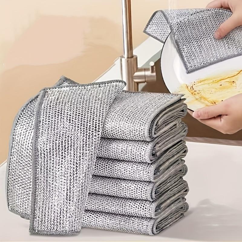 Stainless Steel Kitchen Cleaning Cloth, 10 20pcs Multifunctional Durable Quick Drying Mesh Scouring Pad, Household Cleaning Tool for Pot & Stove