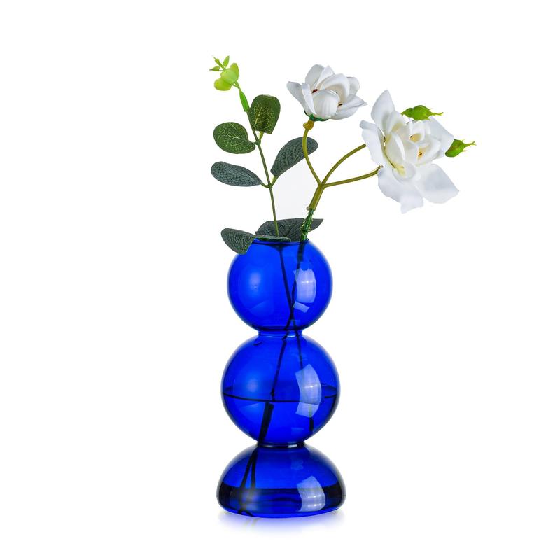 Glasseam Cute  Flower Vase, Unique Handmade Glass Vase for Flowers