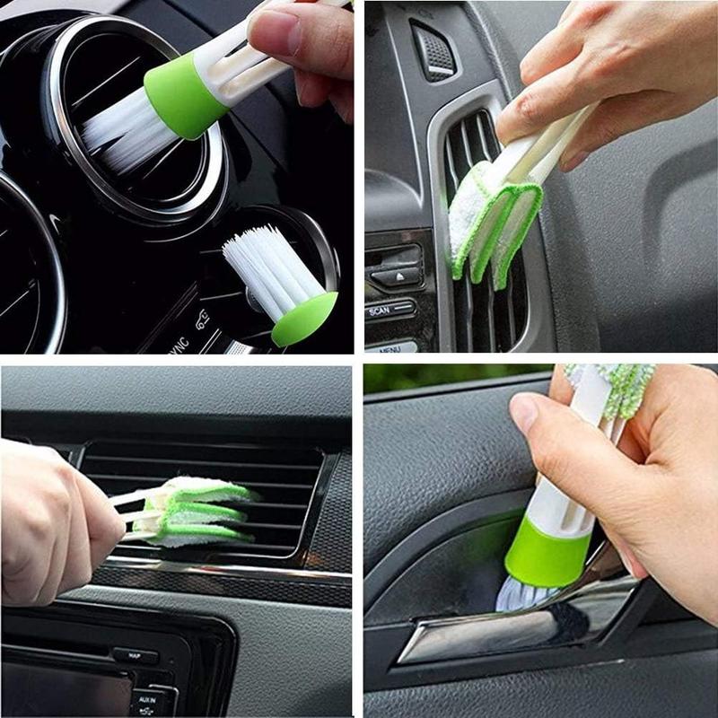 Car Interior Detailing Brush Set for Summer, Multipurpose Automotive Exterior & Interior Cleaning Brush Kit, Vehicle Soft Dusting Brush for Air Vent, Dashboard, Leather