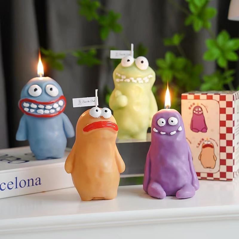 Juso Home Cute Monster Candles