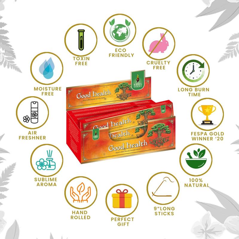 Soul Sticks, 15 G Good Health Natural Masala Incense Sticks (12 PK BOX)