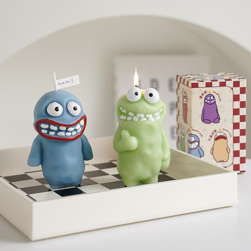 Juso Home Cute Monster Candles