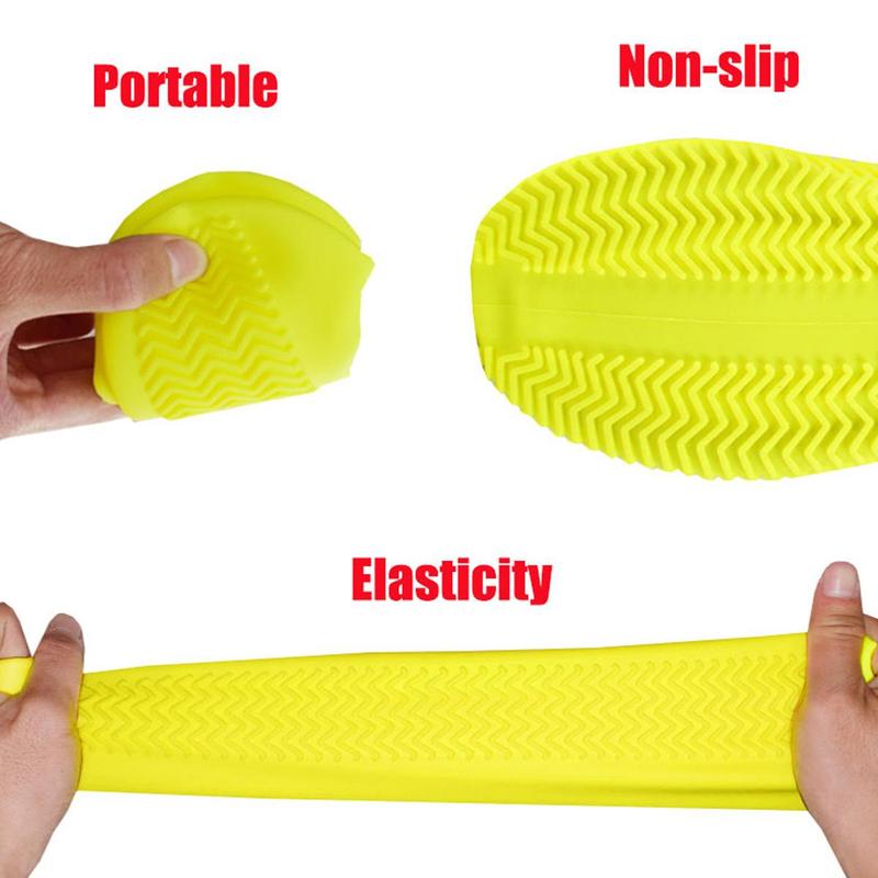 Silicone Shoe Cover, 1 Pair Non Slip Rain Shoes Cover, Waterproof Shoe Cover for Women & Men