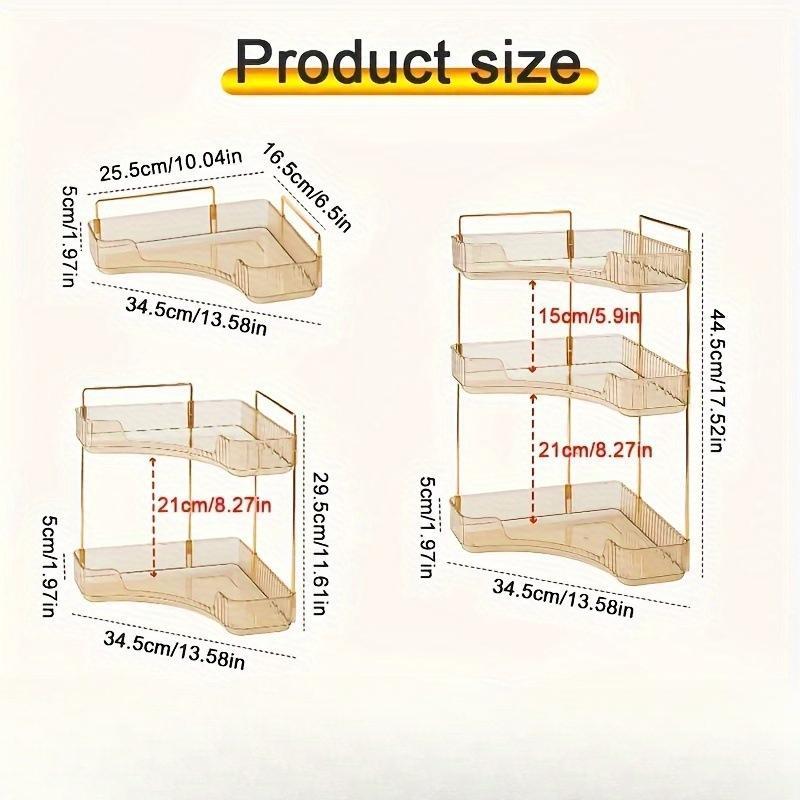 Corner Bathroom Counter Storage Rack, 1 Count Multi-layer Cosmetic Perfume Storage Holder, Space Saving Makeup Organizer for Bathroom Counter