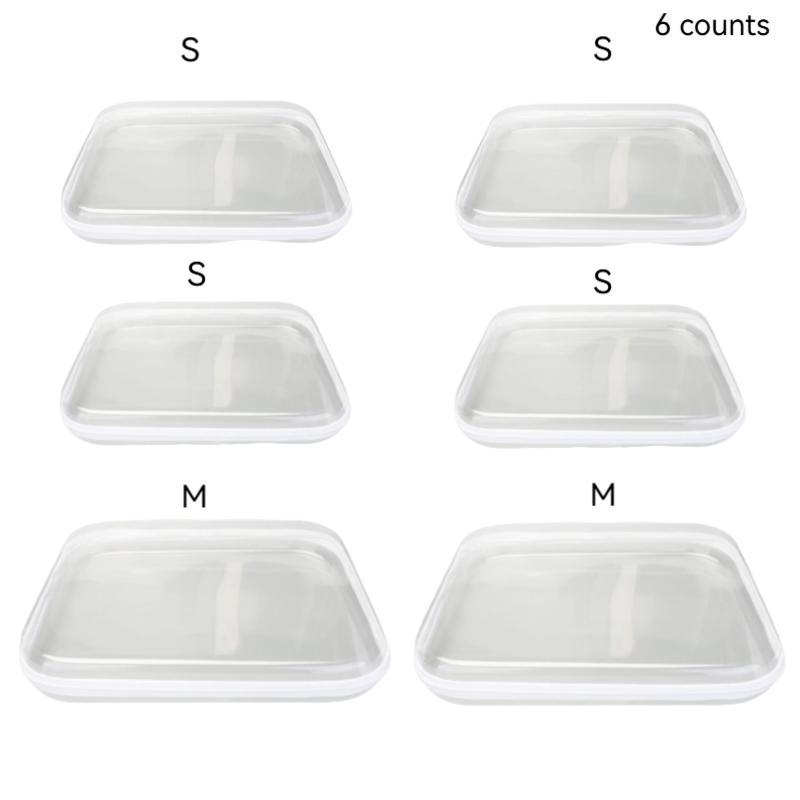 Clear Storage Box Set, 6 Counts set Large Capacity Zipper Storage Box, Portable Storage Organizer for Skincare, Clothes, Books, Travel Toiletry Bag