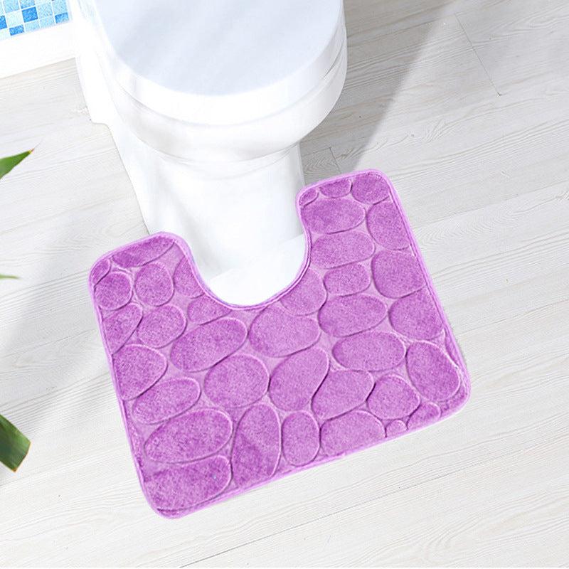 Toilet Doormat Carpet Mat Toilet Foot Mat U-shaped Floor Mat