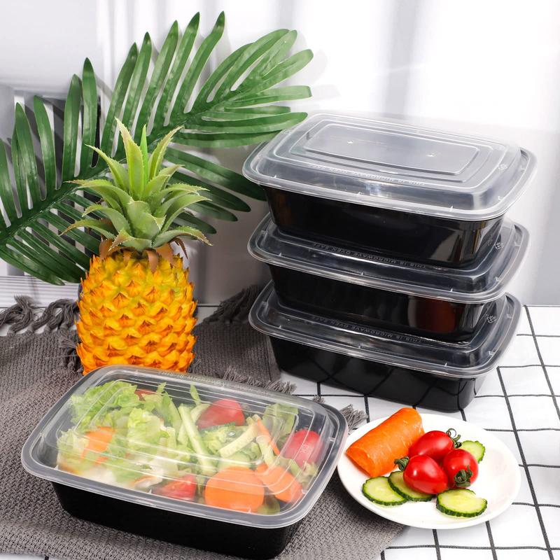 Reusable meal prep containers - 30.4 oz food storage containers with LIDS 10 packs, meal prep food containers, disposable  containers with LIDS, BPA-free, microwave dishwasher refrigerator safe