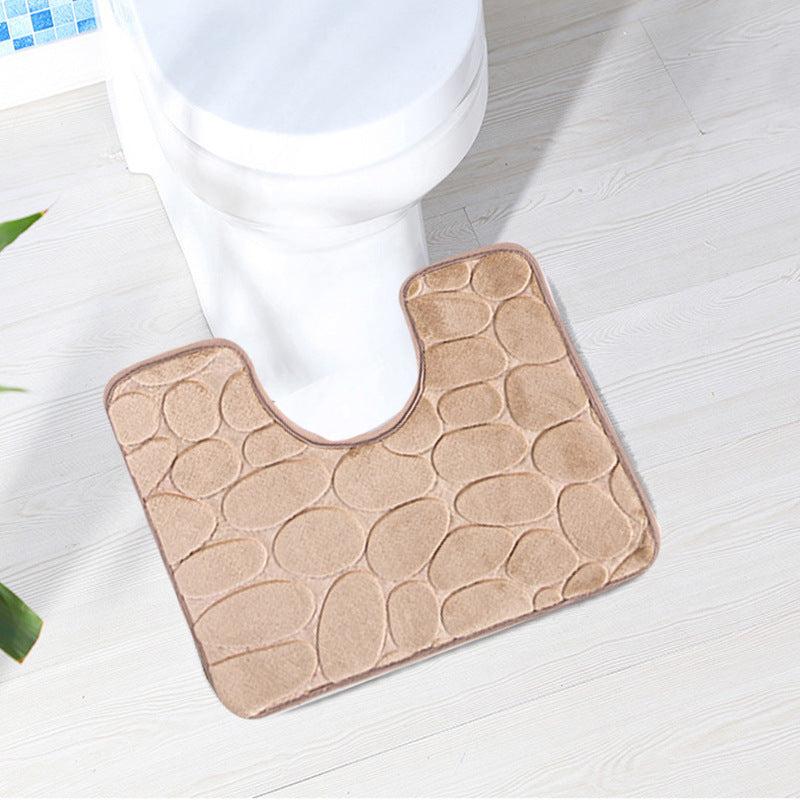 Toilet Doormat Carpet Mat Toilet Foot Mat U-shaped Floor Mat