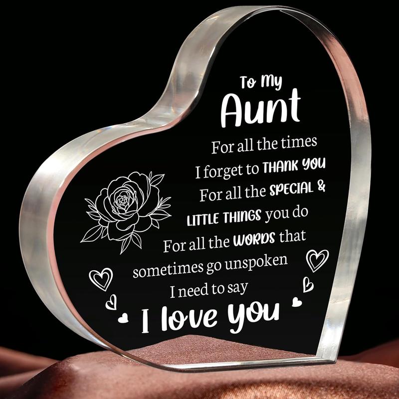 Gifts for Aunt, Aunt Gifts from Niece,  Auntie  Keepsake 3.9x3.9inch,  Aunt Ever Gifts, Auntie Birthday Mothers Day Christmas Gifts for Aunt from Nephew