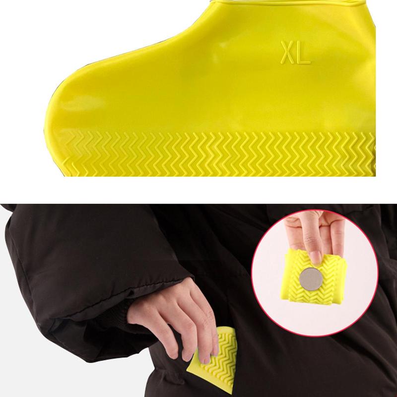 Silicone Shoe Cover, 1 Pair Non Slip Rain Shoes Cover, Waterproof Shoe Cover for Women & Men