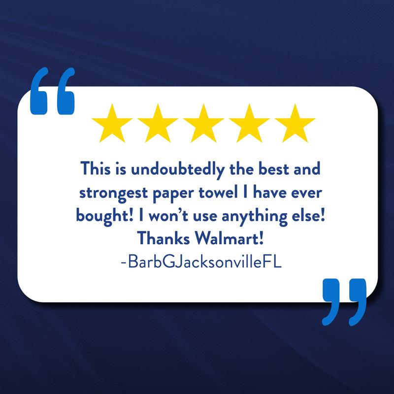 Great Value Ultra Strong Paper Towels, White, 6 Triple Rolls