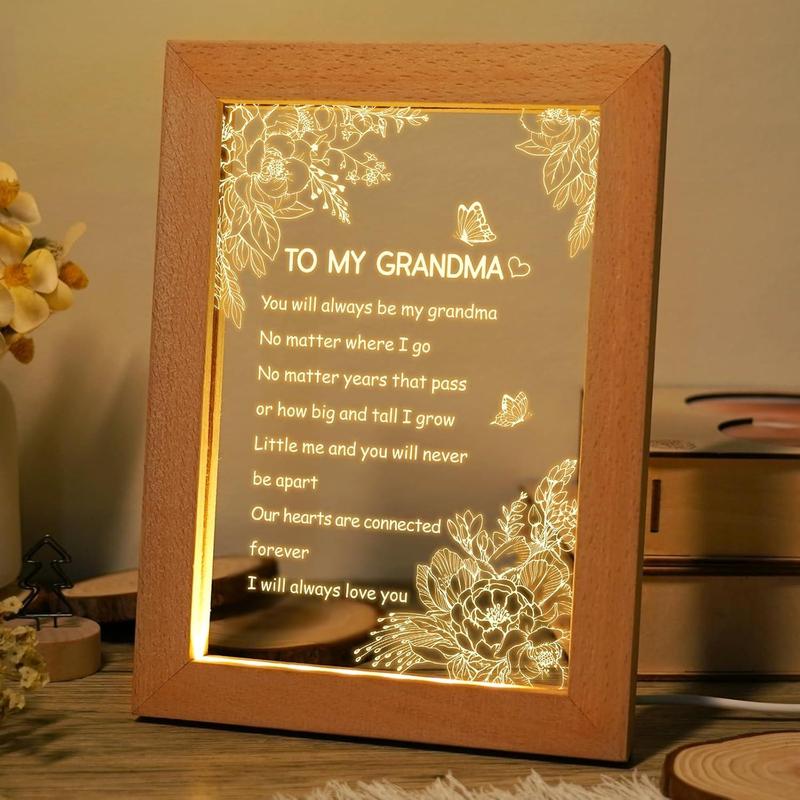 Best Grandma Gift from Granddaughter Grandson - Unique Gift, Mothers Day Gifts for Grandma, Perfect Gifts for Birthday, Christmas, Wedding Anniversary, Thanksgiving(L-6.7*8.3IN)