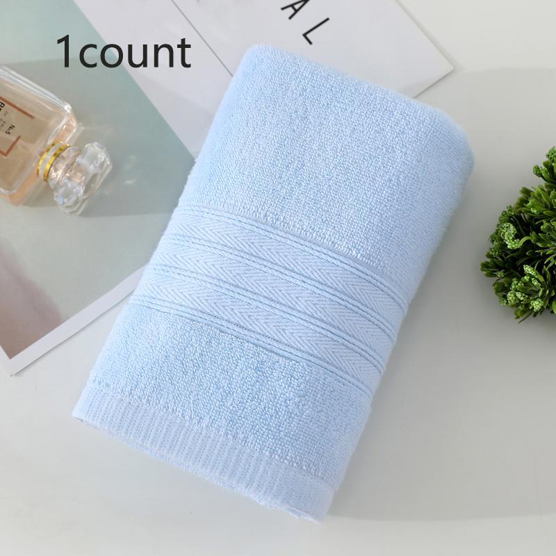 Solid Color Face Towel, 1 Count Water Absorbent Bath Towel, Comfortable Face Towel, Soft Face Towel for Home Bathroom, Home Supplies