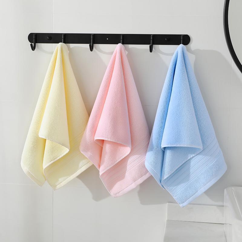 Solid Color Face Towel, 1 Count Water Absorbent Bath Towel, Comfortable Face Towel, Soft Face Towel for Home Bathroom, Home Supplies