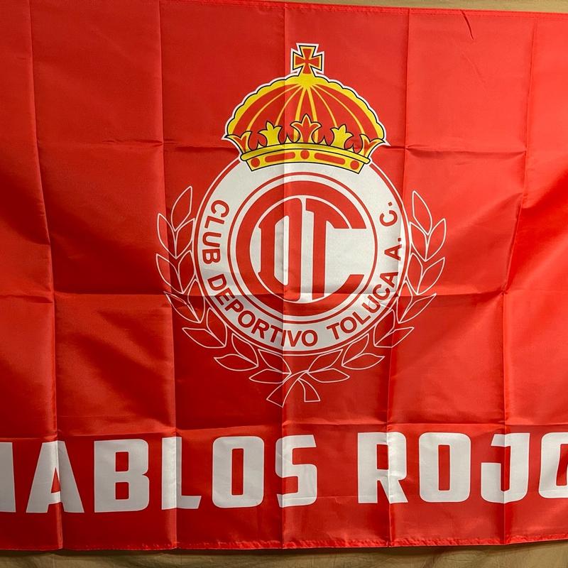 Toluca Diablo Rojos 3x5 size flag banner, red color