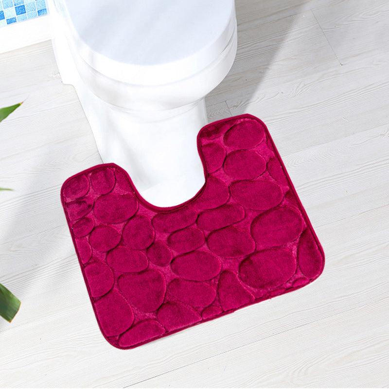 Toilet Doormat Carpet Mat Toilet Foot Mat U-shaped Floor Mat