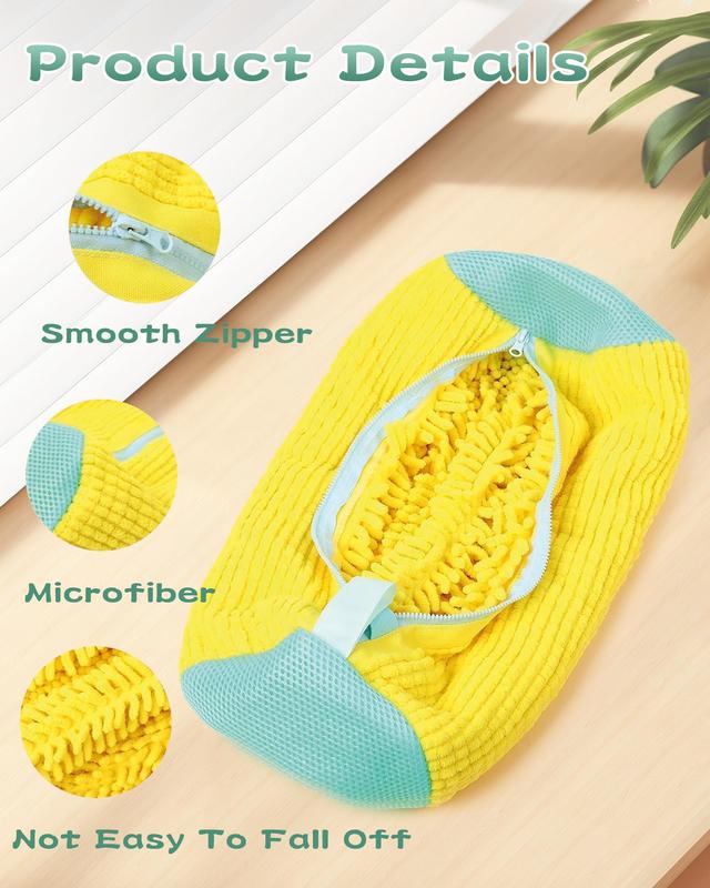 Shoe Washing Bag for Washing Machine, Laundry Shoe Bag For Washer And Dryer, Reusable Shoe Washing Bag for All Shoe Types And Sizes (Yellow 2pcs) Accessories